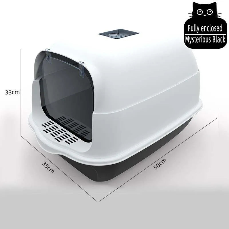 Pet Litter Box – Arenero cerrado anti-derrames y desodorizante