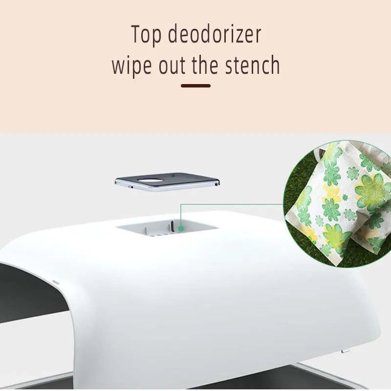 Pet Litter Box – Arenero cerrado anti-derrames y desodorizante
