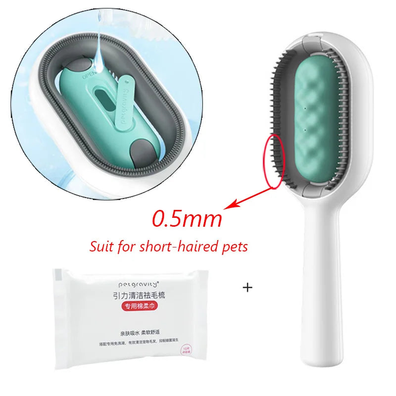 Clean Cat Dog Hair Removal Comb with Wipes – Peine quitapelos
