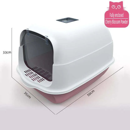Pet Litter Box – Arenero cerrado anti-derrames y desodorizante
