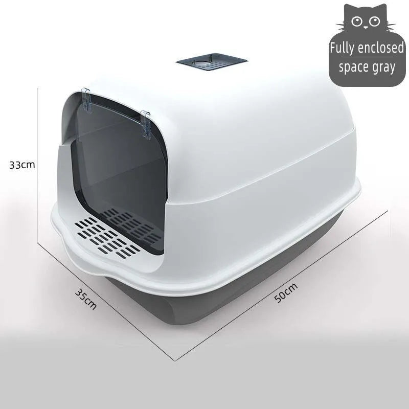 Pet Litter Box – Arenero cerrado anti-derrames y desodorizante