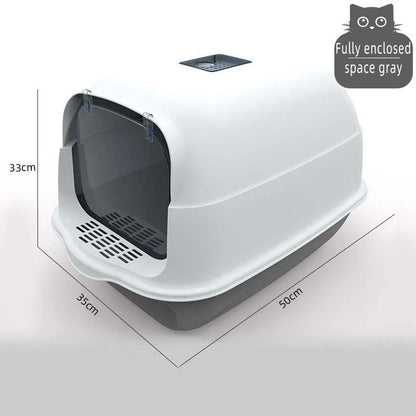 Pet Litter Box – Arenero cerrado anti-derrames y desodorizante