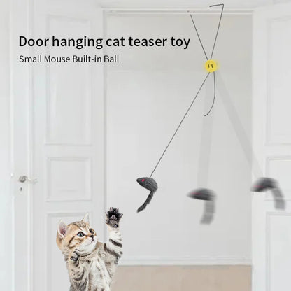 Interactive Cat Toy – Ratón colgante con clip