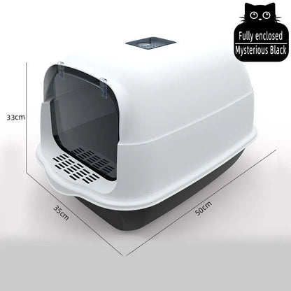Pet Litter Box – Arenero cerrado anti-derrames y desodorizante