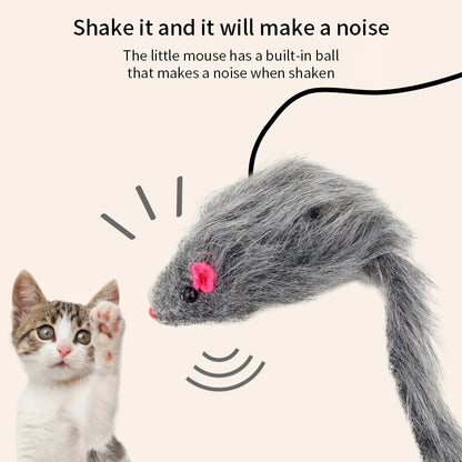 Interactive Cat Toy – Ratón colgante con clip