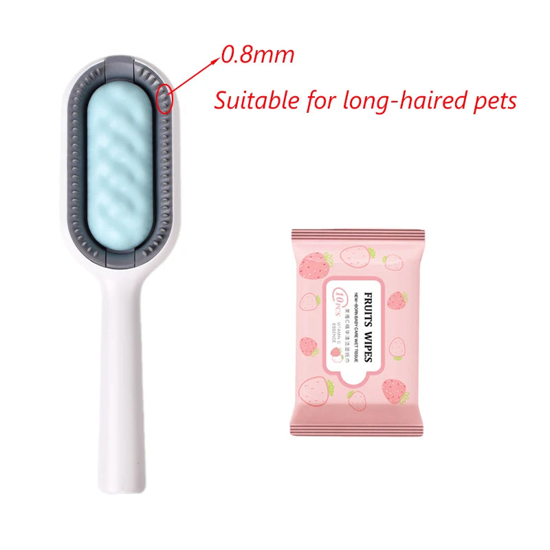 Clean Cat Dog Hair Removal Comb with Wipes – Peine quitapelos
