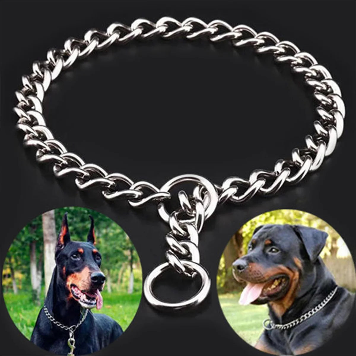 Pet P – Collar de cadena de serpiente para perros