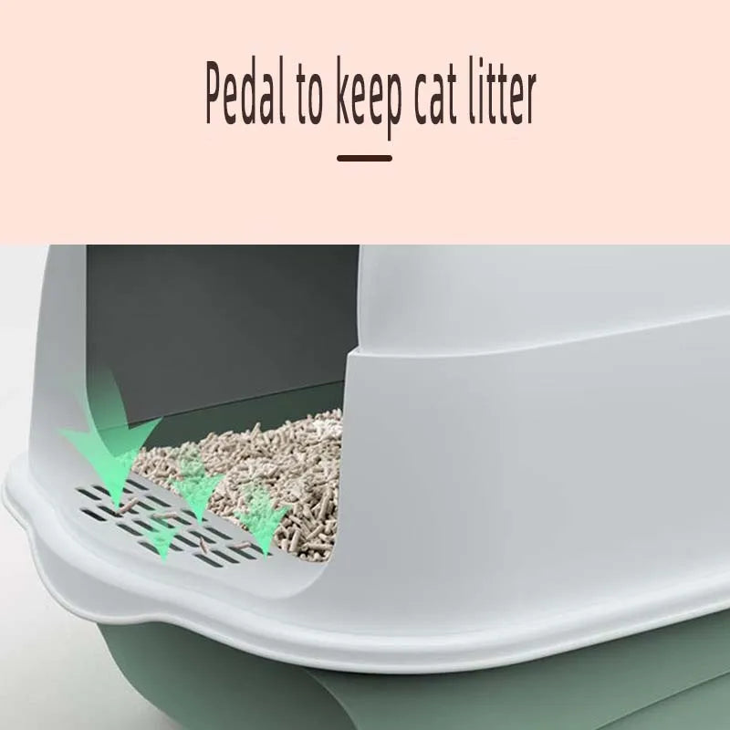 Pet Litter Box – Arenero cerrado anti-derrames y desodorizante