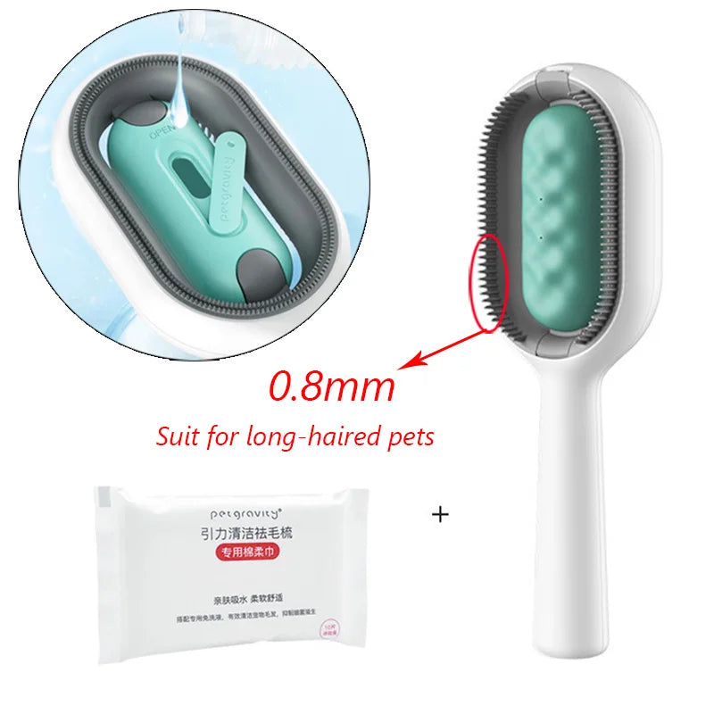 Clean Cat Dog Hair Removal Comb with Wipes – Peine quitapelos