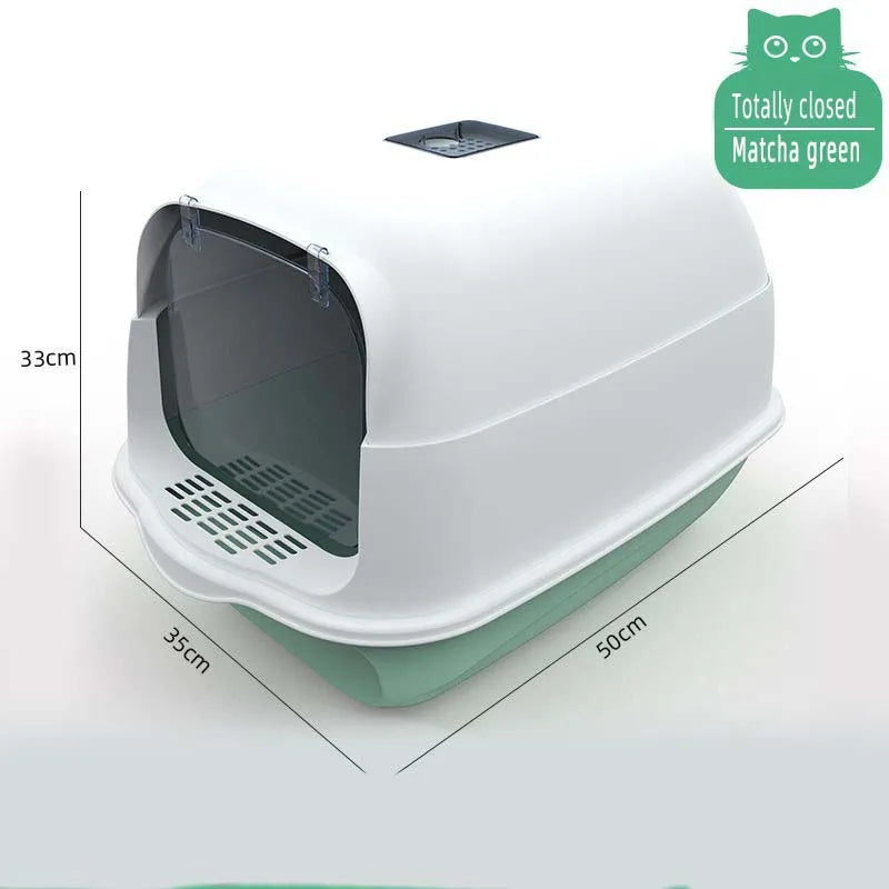 Pet Litter Box – Arenero cerrado anti-derrames y desodorizante